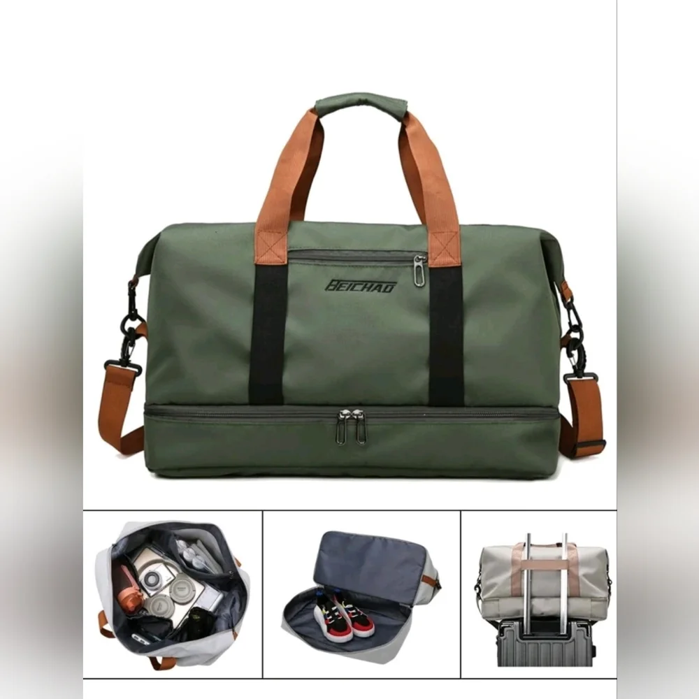NEW Green Duffle Bag